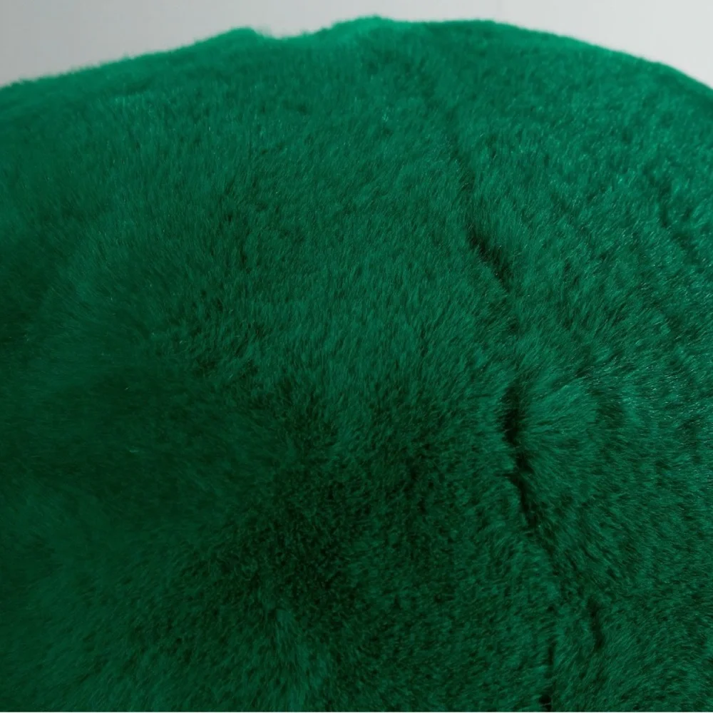 Sophie Pillow faux fur green